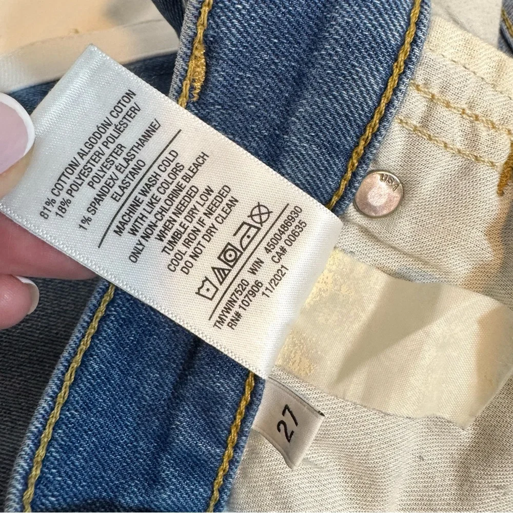 Hudson Natalie Mid Rise Super Skinny Ankle Jeans White Side Stripe Women’s 27 - Picture 12 of 13